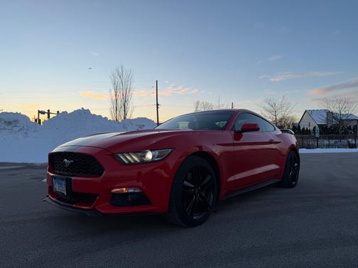 Red 2015 Ford Mustang EcoBoost