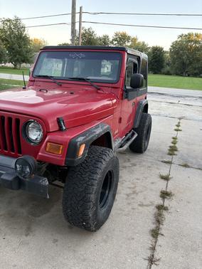 Red 2003 Jeep Wrangler SE