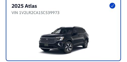 Black 2025 Volkswagen Atlas 2.0T SE 4MOTION