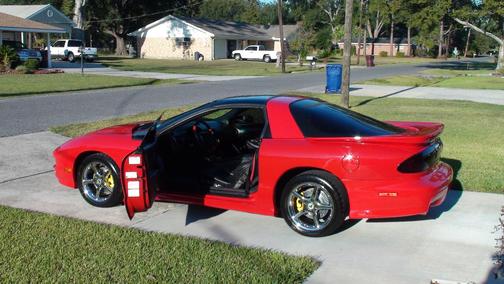 Red 2002 Pontiac Firebird Trans Am