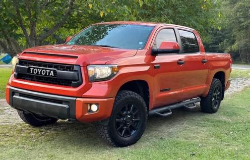 Red 2015 Toyota Tundra TRD Pro