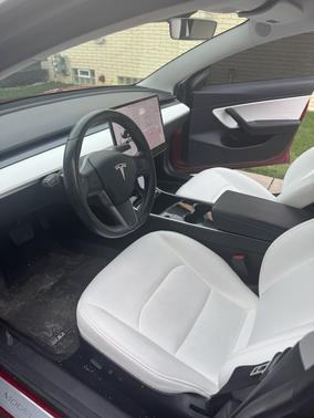 Red 2019 Tesla Model 3 Long Range