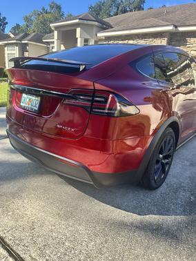 Red 2025 Tesla Model X AWD