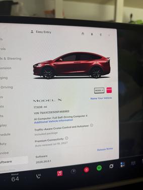 Red 2025 Tesla Model X AWD