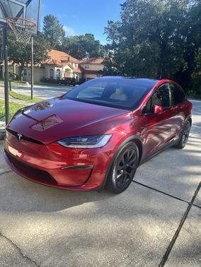 Red 2025 Tesla Model X AWD