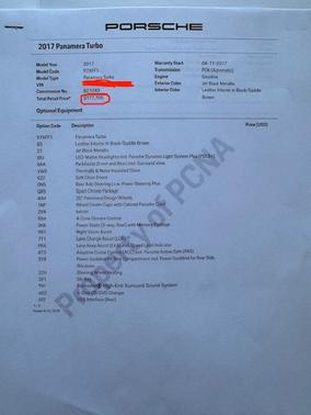 2017 Porsche Panamera Panamera Turbo