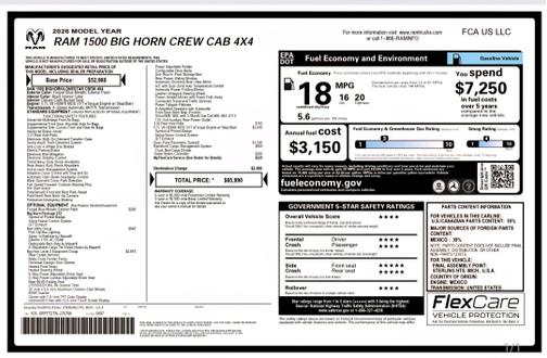 Blue 2026 RAM 1500 Big Horn