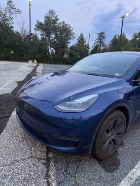 Blue 2025 Tesla Model Y Long Range RWD