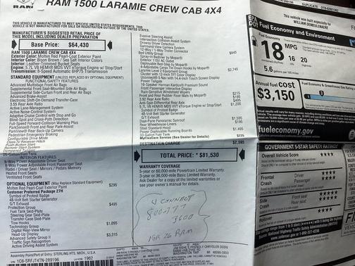 Red 2026 RAM 1500 Laramie