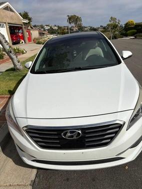 White 2015 Hyundai SONATA Limited