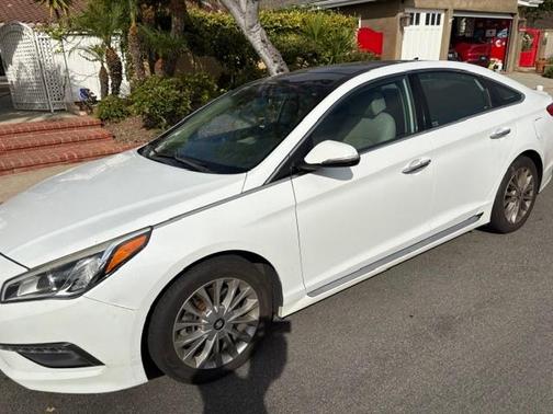 White 2015 Hyundai SONATA Limited