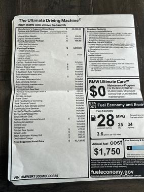 White 2021 BMW 330 i xDrive