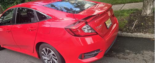 Red 2018 Honda Civic EX
