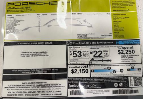 Silver 2026 Porsche Cayenne Cayenne E-Hybrid