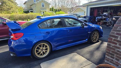 Blue 2015 Subaru WRX STI Launch Edition