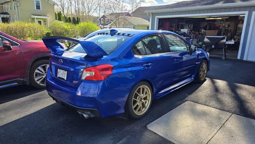 Blue 2015 Subaru WRX STI Launch Edition