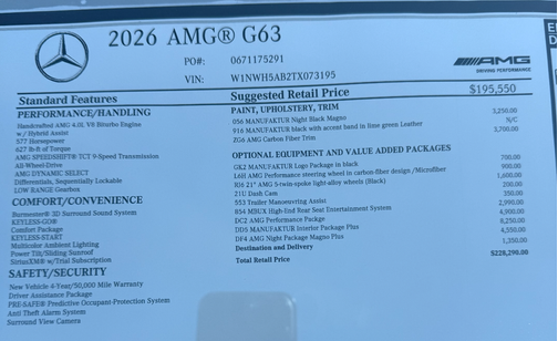 2026 Mercedes-Benz AMG G 63 Base