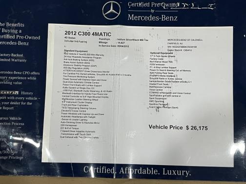 2012 Mercedes-Benz C-Class C 300 4MATIC Sport