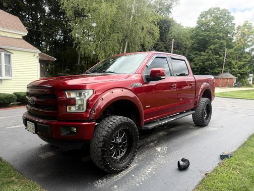 Red 2016 Ford F-150 Lariat