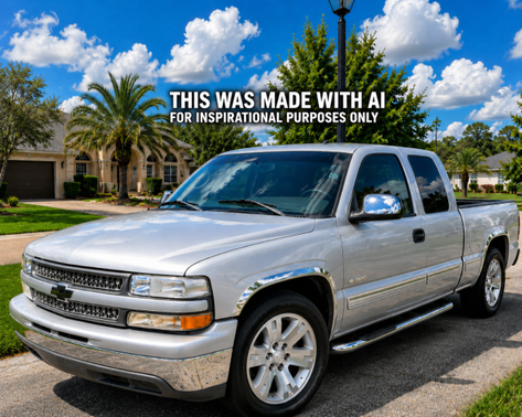 Black 2000 Chevrolet Silverado 1500 LS Extended Cab
