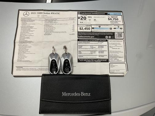 Silver 2021 Mercedes-Benz S-Class S 580 4MATIC