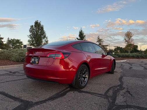 Red 2019 Tesla Model 3 Long Range