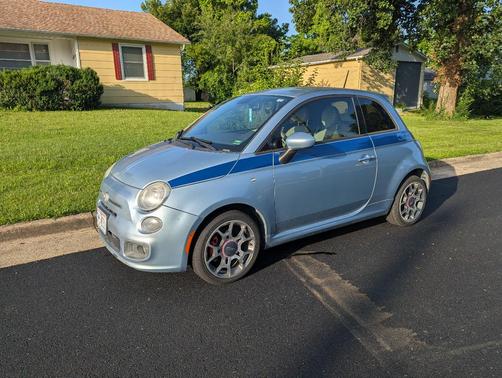 Blue 2015 FIAT 500 Sport
