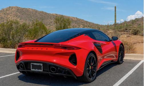 Red 2024 Lotus Emira First Edition