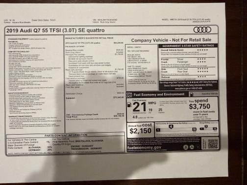 2019 Audi Q7 55 SE Premium