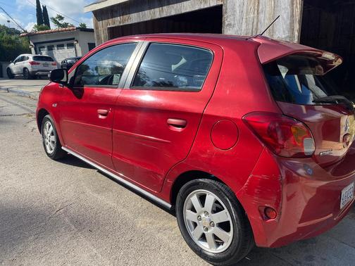 Red 2015 Mitsubishi Mirage ES