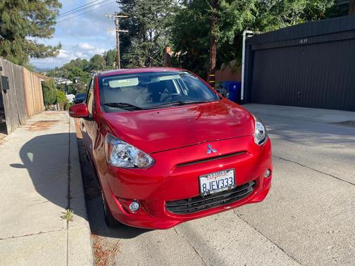Red 2015 Mitsubishi Mirage ES
