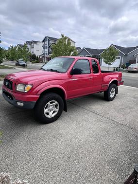 Red 2001 Toyota Tacoma PreRunner Xtracab