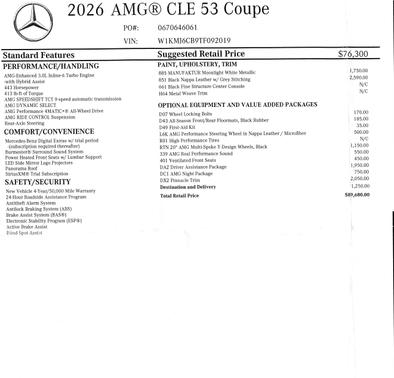 2026 Mercedes-Benz AMG CLE 53 4MATIC+