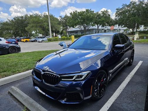 Blue 2022 BMW M550 i xDrive