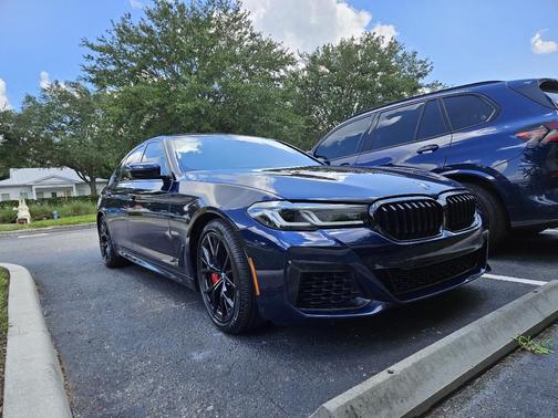 Blue 2022 BMW M550 i xDrive