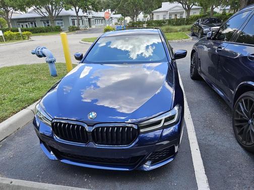 Blue 2022 BMW M550 i xDrive