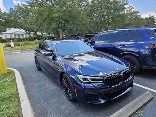 Blue 2022 BMW M550 i xDrive