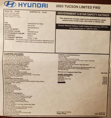 2023 Hyundai TUCSON Limited