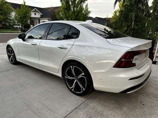 White 2023 Volvo S60 B5 Plus Dark Theme