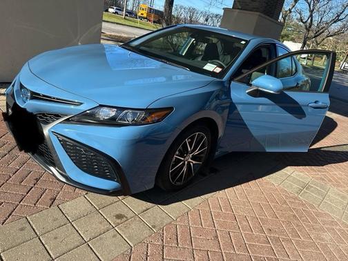 Blue 2024 Toyota Camry Hybrid SE