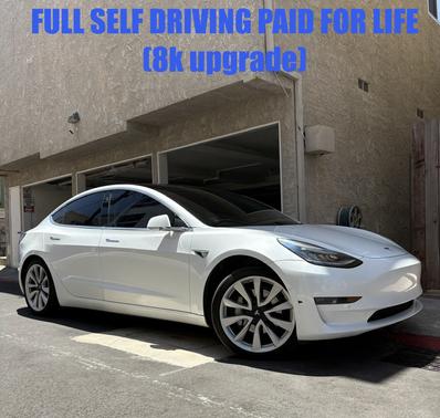 White 2018 Tesla Model 3 Long Range