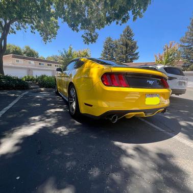 Yellow 2015 Ford Mustang EcoBoost Premium