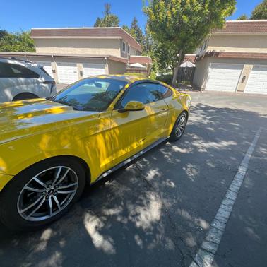 Yellow 2015 Ford Mustang EcoBoost Premium