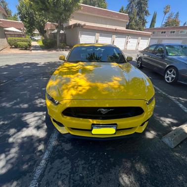 Yellow 2015 Ford Mustang EcoBoost Premium