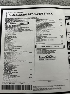 Black 2021 Dodge Challenger SRT Super Stock