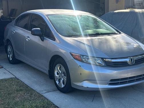 Silver 2012 Honda Civic LX