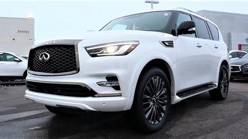 White 2023 INFINITI QX80 SENSORY