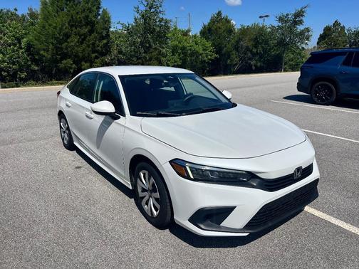 White 2022 Honda Civic LX