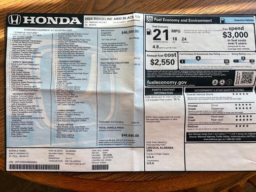 2024 Honda Ridgeline Black Edition