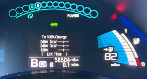Blue 2014 Nissan Leaf SV